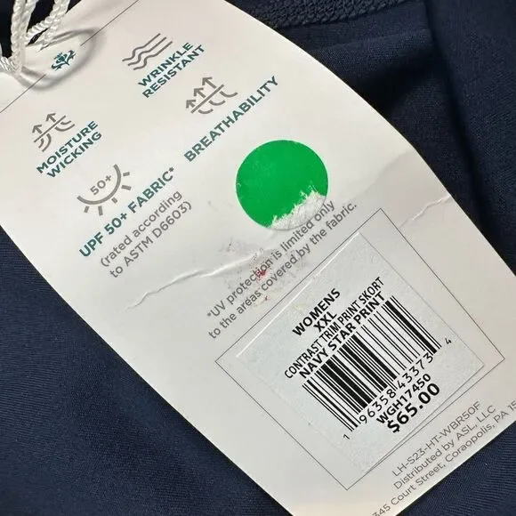 Lady Hagen Plus Size Navy Skort Red White Stars Golf Tennis Pickleball- Size XXL - Picture 8 of 8